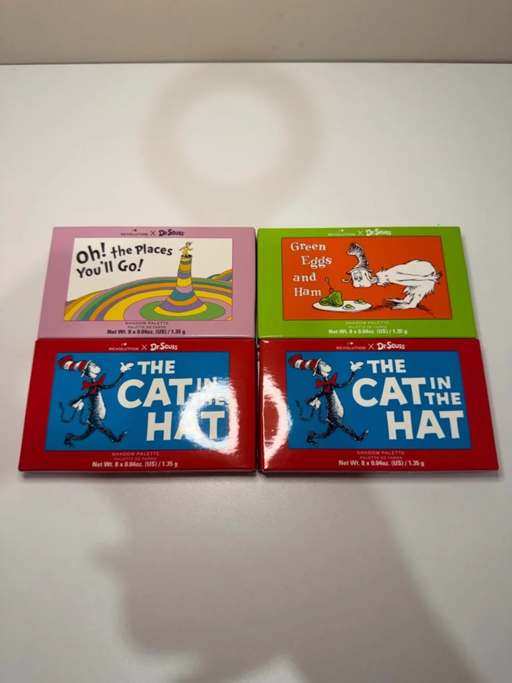 Revolution Dr. Seuss Eyeshadow Palettes - Pink, Green, Red, Blue